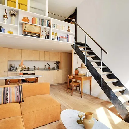 Beautiful Duplex 1br-2p - Belleville Parigi