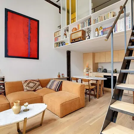 Beautiful Duplex 1br-2p - Belleville Parigi
