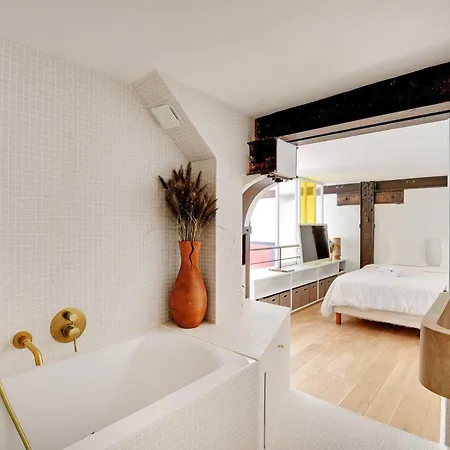 Beautiful Duplex 1br-2p - Belleville Parigi